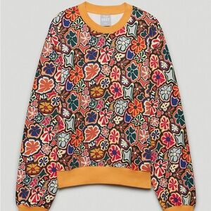TNA Cozy Aritzia Sweatshirt Floral Size Small